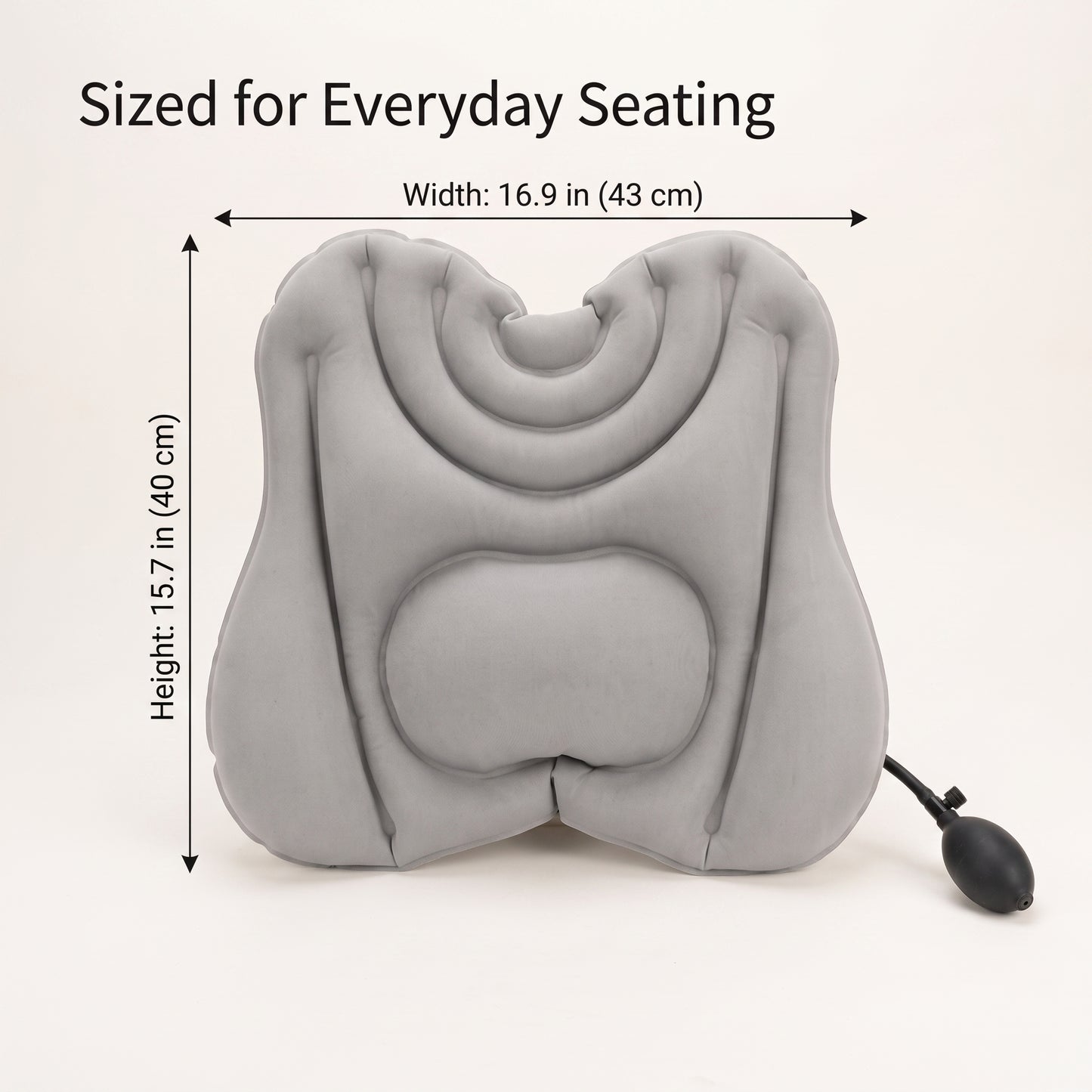 Dual-Chamber Inflatable Lumbar Support Cushion for Chair & Travel