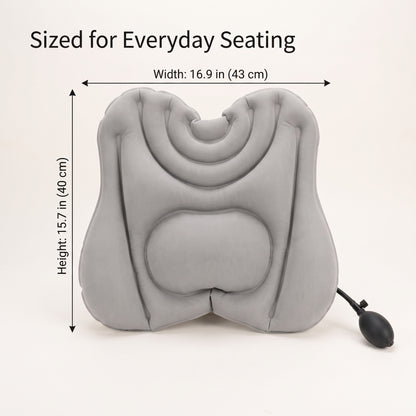 Dual-Chamber Inflatable Lumbar Support Cushion for Chair & Travel