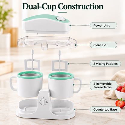 Dual-Cup Ice Cream & Frozen Dessert Maker