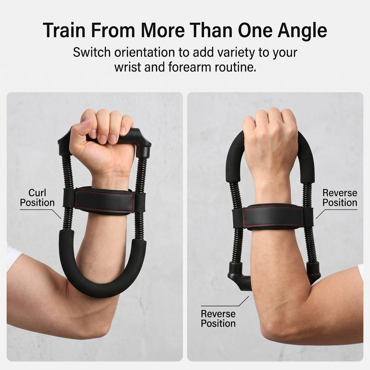 Dual-Curl Wrist & Forearm Strength Trainer with Padded Support