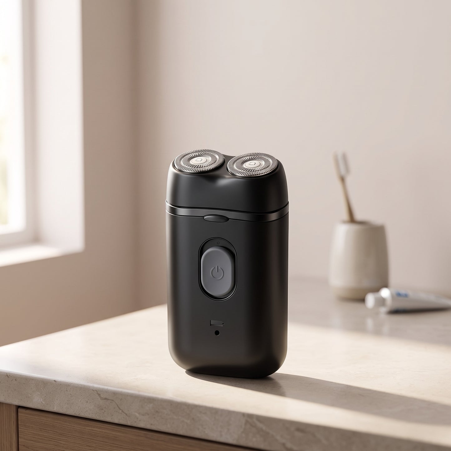 Dual-Head Mini Electric Shaver with Floating Foil Heads
