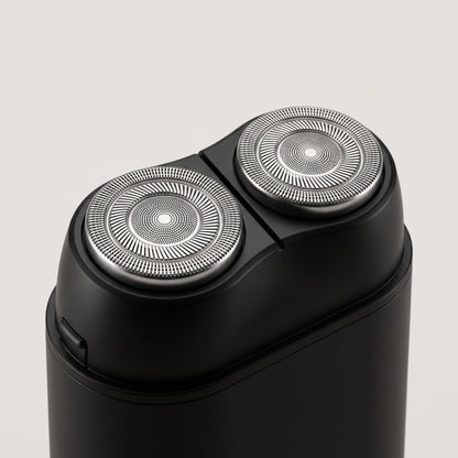 Dual-Head Mini Electric Shaver with Floating Foil Heads