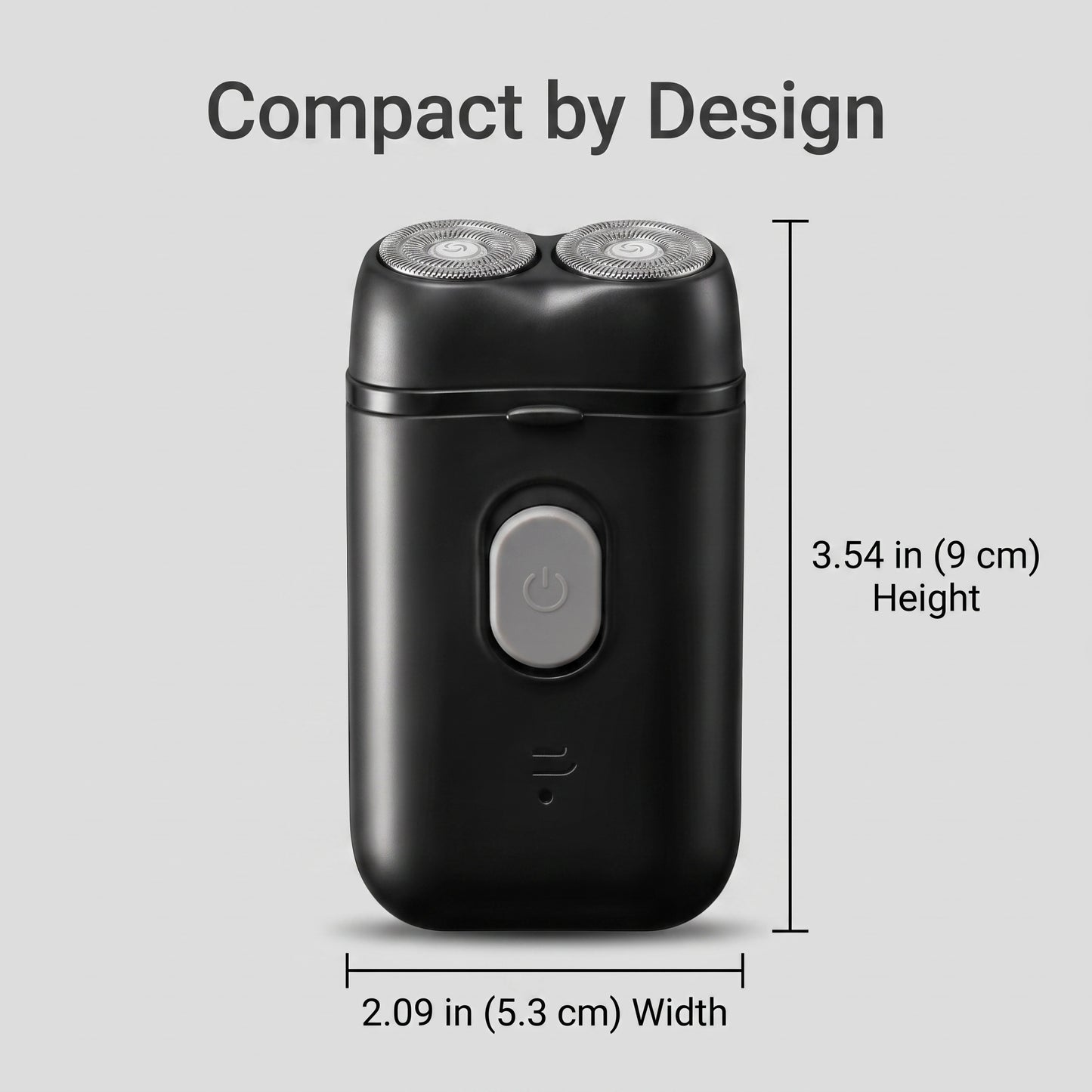 Dual-Head Mini Electric Shaver with Floating Foil Heads