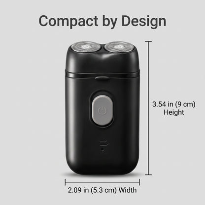 Dual-Head Mini Electric Shaver with Floating Foil Heads