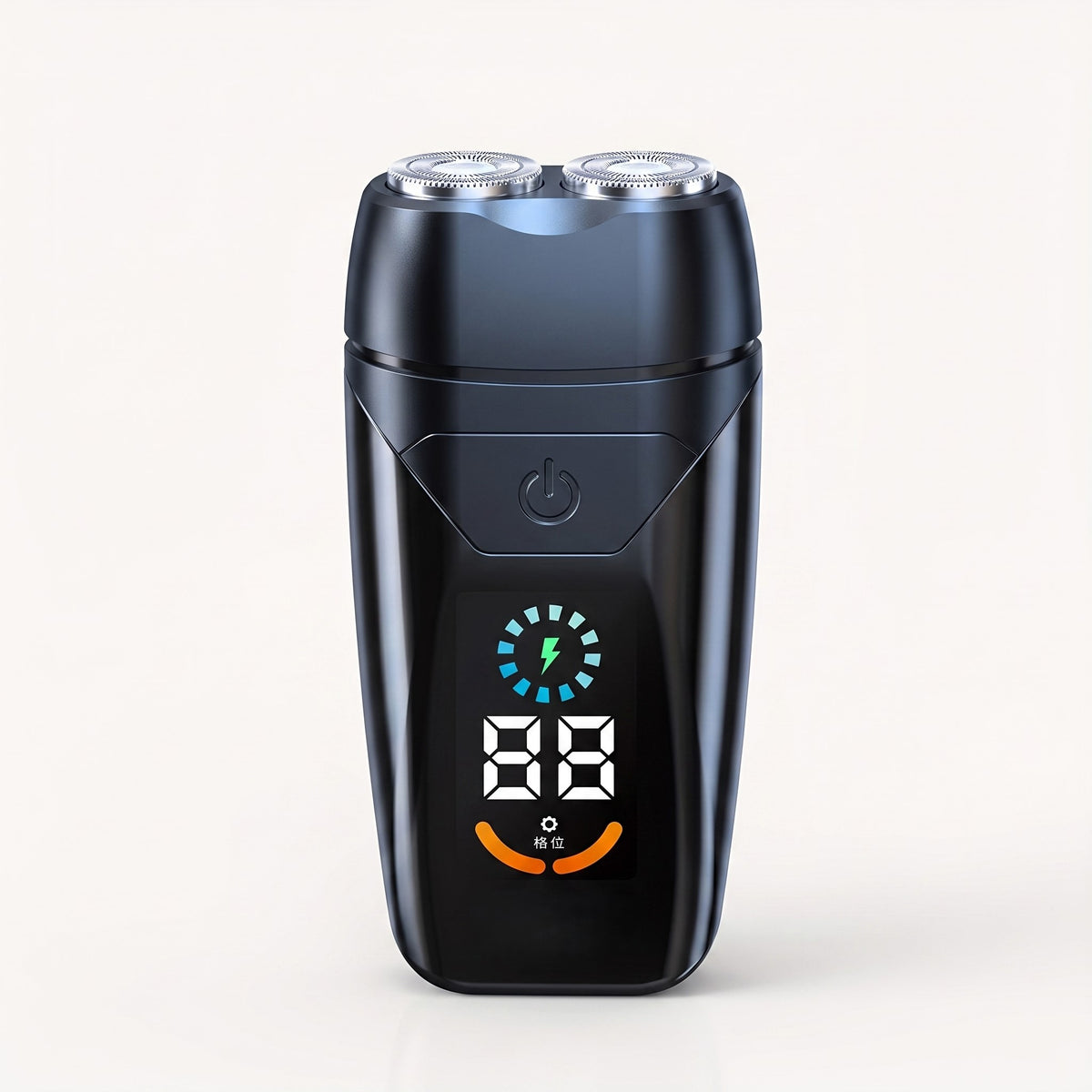 Dual-Head Rotary Electric Travel Shaver with Digital Display