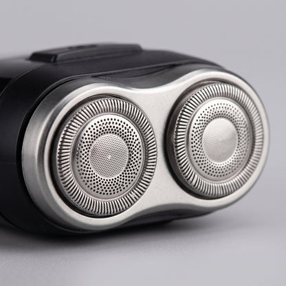 Dual-Head Rotary Electric Travel Shaver with Digital Display