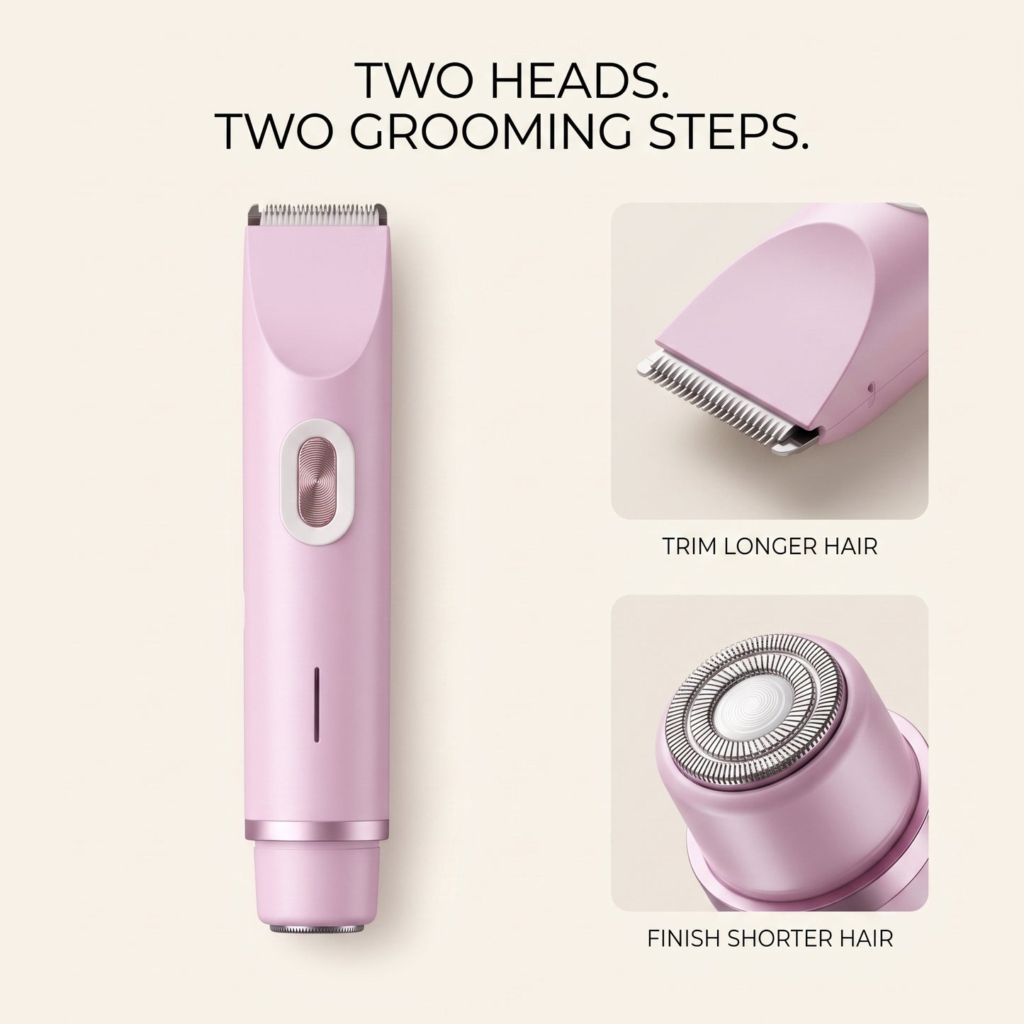 Dual-Head Women's Wet & Dry Electric Shaver & Bikini Trimmer