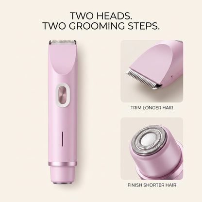 Dual-Head Women's Wet & Dry Electric Shaver & Bikini Trimmer