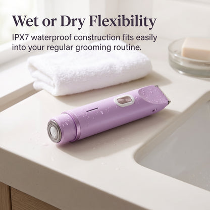 Dual-Head Women's Wet & Dry Electric Shaver & Bikini Trimmer