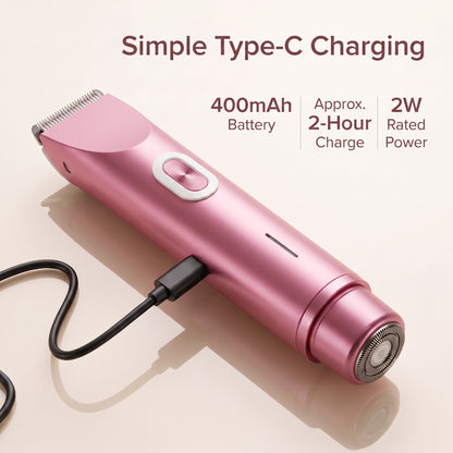 Dual-Head Women's Wet & Dry Electric Shaver & Bikini Trimmer