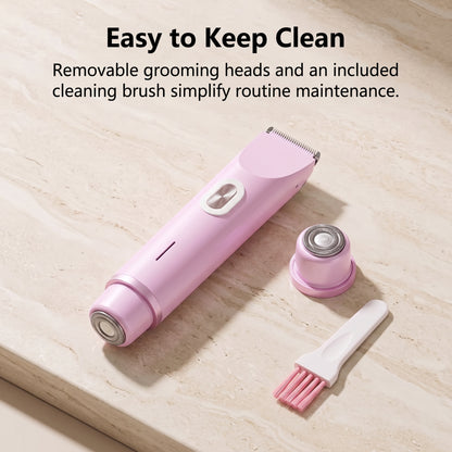 Dual-Head Women's Wet & Dry Electric Shaver & Bikini Trimmer
