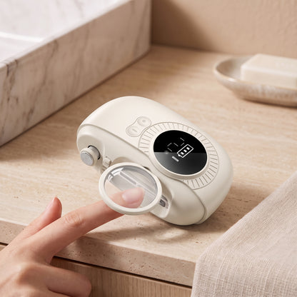 Dual-Mode Electric Nail Clipper with Magnifier & Polishing Heads