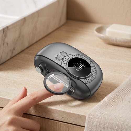 Dual-Mode Electric Nail Clipper with Magnifier & Polishing Heads
