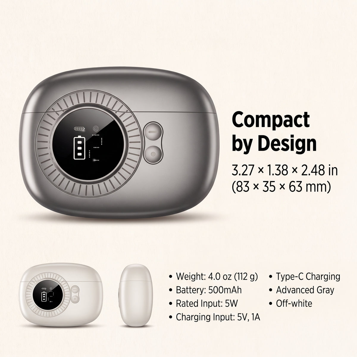 Dual-Mode Electric Nail Clipper with Magnifier & Polishing Heads