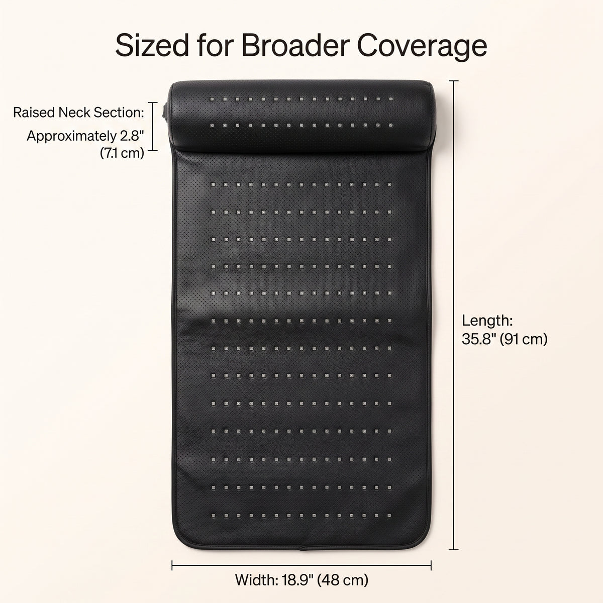 Dual-Wavelength Red Light Therapy Mat with Neck Support