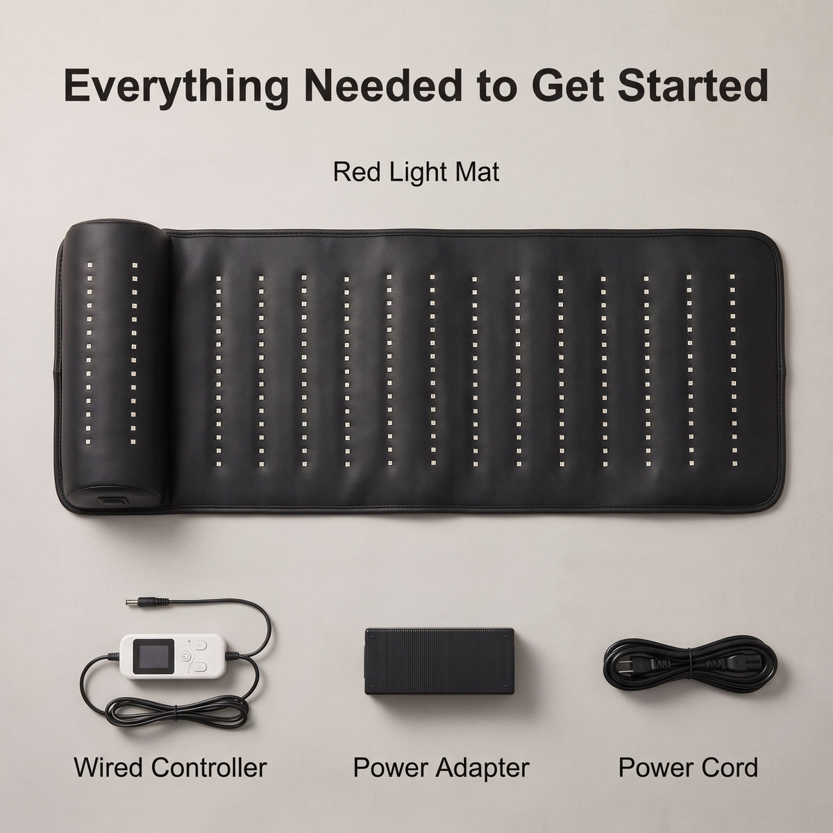 Dual-Wavelength Red Light Therapy Mat with Neck Support