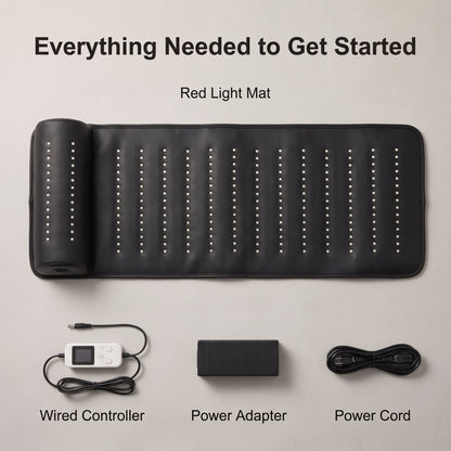 Dual-Wavelength Red Light Therapy Mat with Neck Support