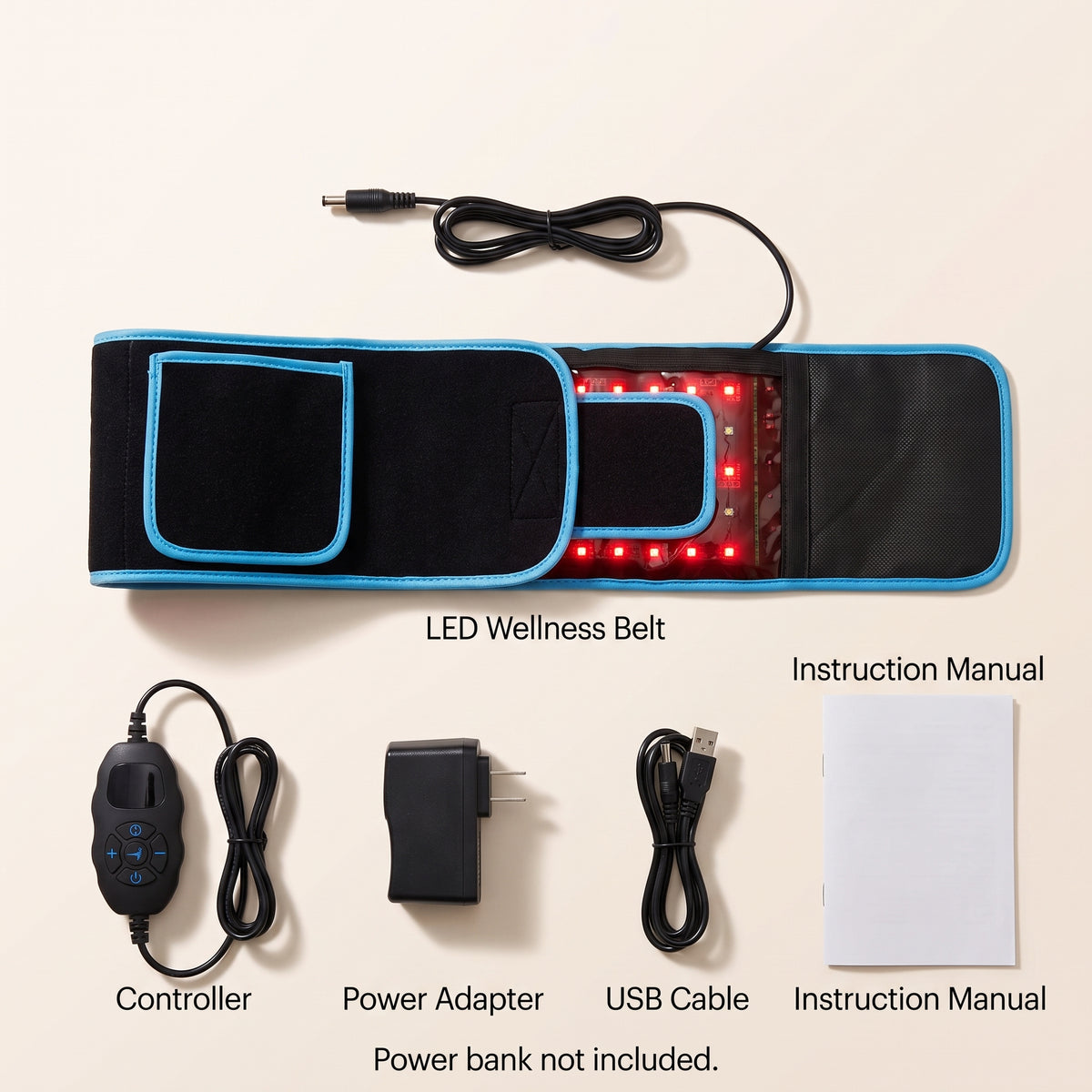 Dual-Wavelength Red & Near-Infrared LED Wellness Belt