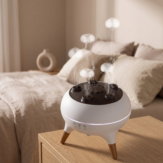 Dynamic Jellyfish Mist Aroma Diffuser with Sound-Reactive Mode & Ambient Light
