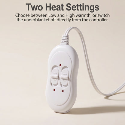 Electric Heated Underblanket with Two Heat Settings