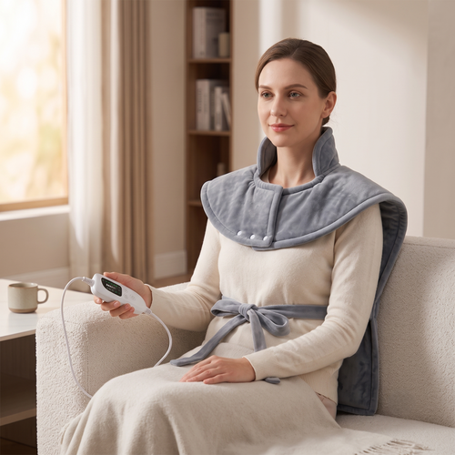 Electric Heated Shoulder, Neck & Back Wrap with Adjustable Temperature