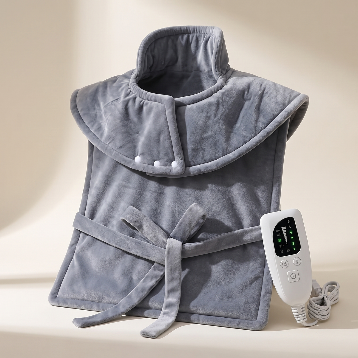 Electric Heated Shoulder, Neck & Back Wrap with Adjustable Temperature