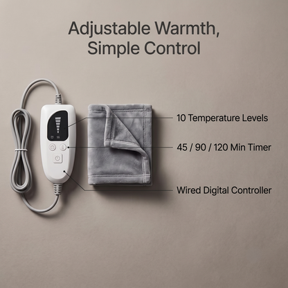 Electric Heated Shoulder, Neck & Back Wrap with Adjustable Temperature
