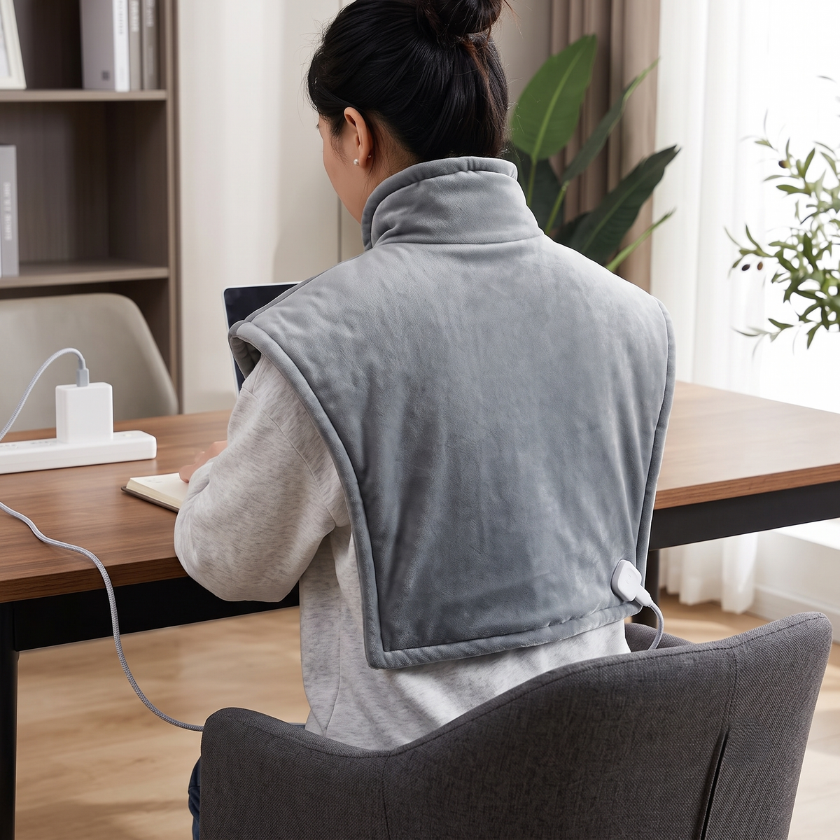 Electric Heated Shoulder, Neck & Back Wrap with Adjustable Temperature