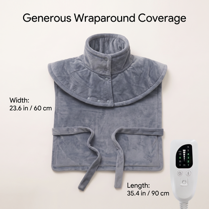 Electric Heated Shoulder, Neck & Back Wrap with Adjustable Temperature