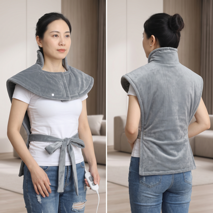 Electric Heated Shoulder, Neck & Back Wrap with Adjustable Temperature