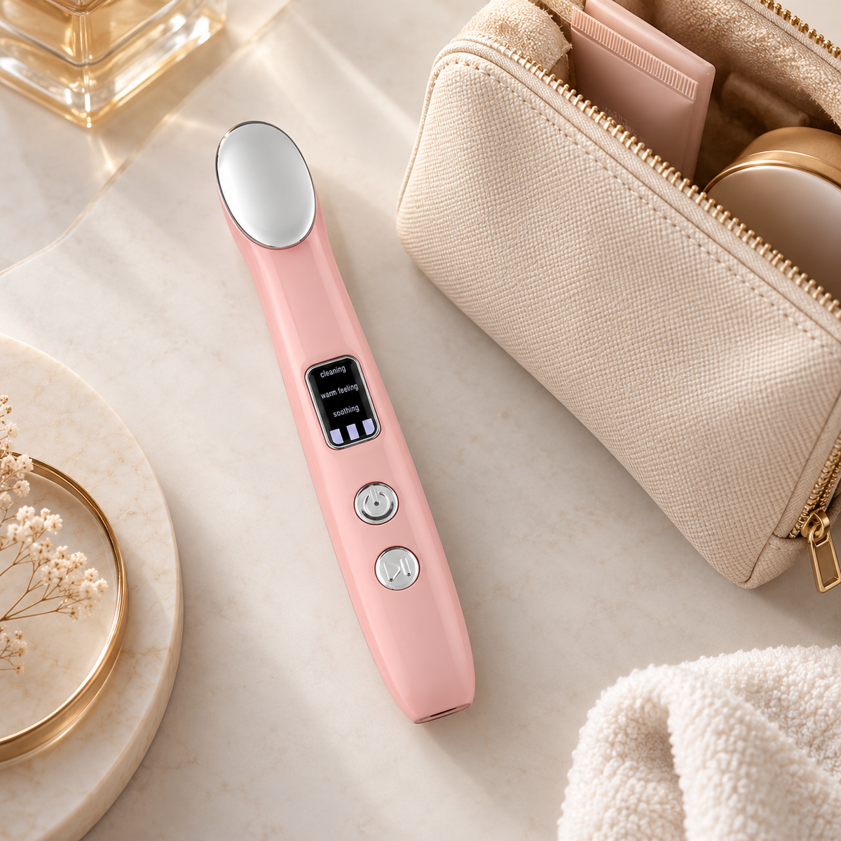 Rechargeable Heated Vibration Eye Massage Wand with 3 Modes