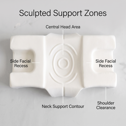 Ergonomic Memory Foam Side Sleeper Face & Neck Support Pillow