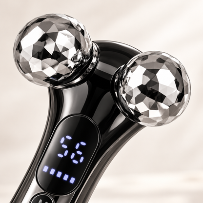 Rechargeable Dual-Roller Microcurrent Facial & Neck Massager