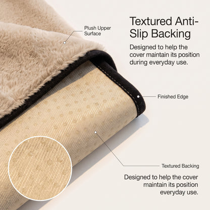 Faux Mink Plush Anti-Slip Sofa Cover Throw