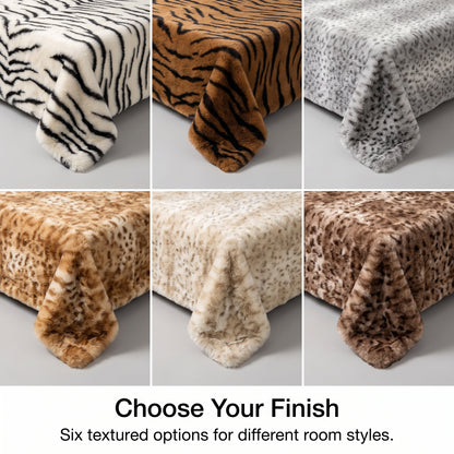 Faux Mink Plush Anti-Slip Sofa Cover Throw