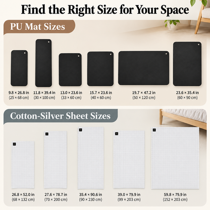 Grounding Mat & Sheet with Conductive Surface and Grounding Cord