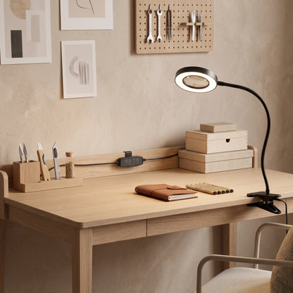 Flexible Clamp LED Magnifying Lamp with Adjustable Light Modes