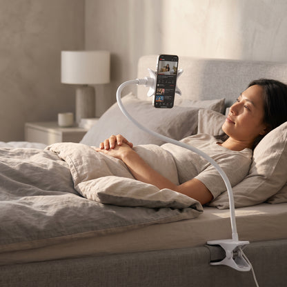 Flexible Gooseneck Phone Holder with Bed & Desk Clamp