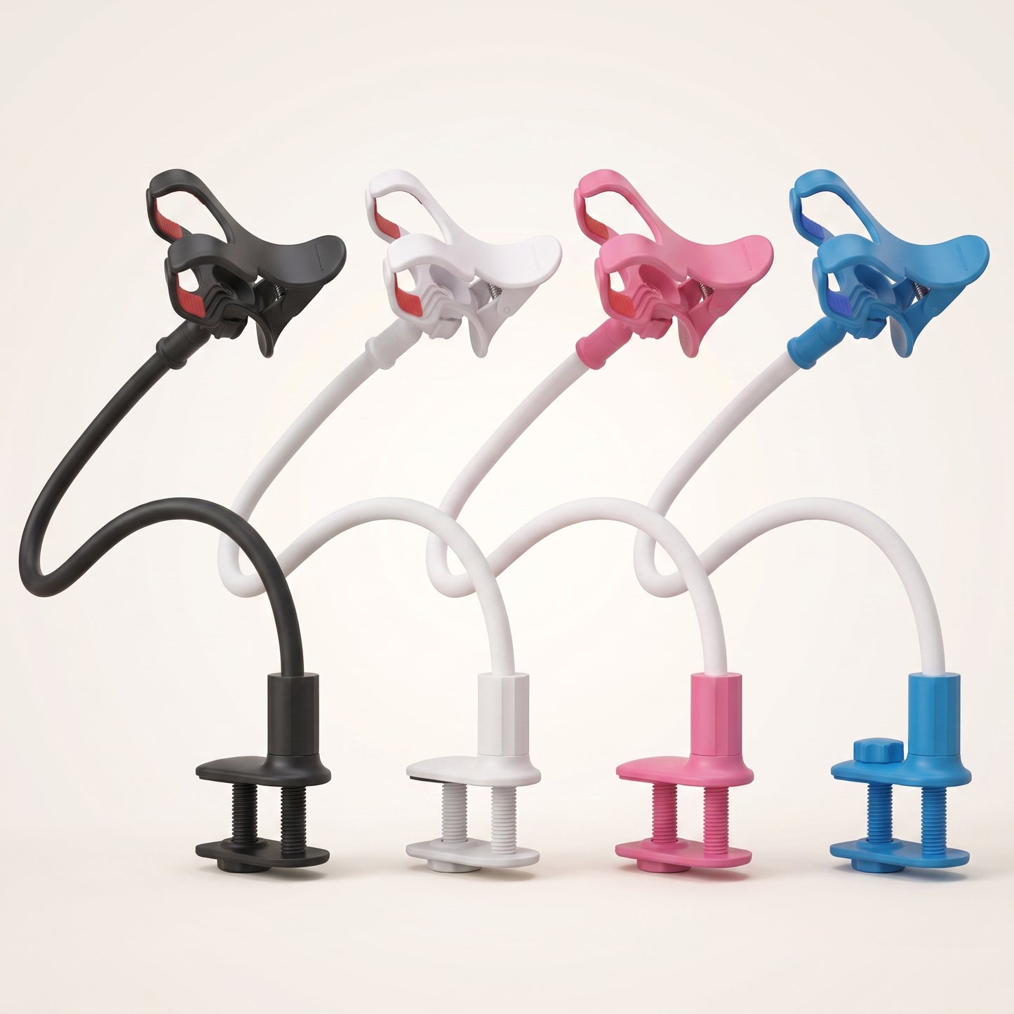 Flexible Gooseneck Phone Holder with Bed & Desk Clamp