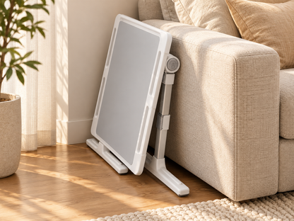 Height-Adjustable Folding Car Seat Tray Desk with Tilt Surface