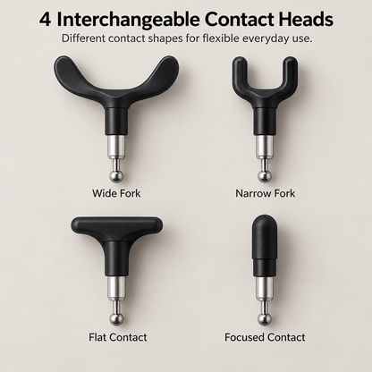 Manual Trigger Point Pressure Massager with Interchangeable Head Options