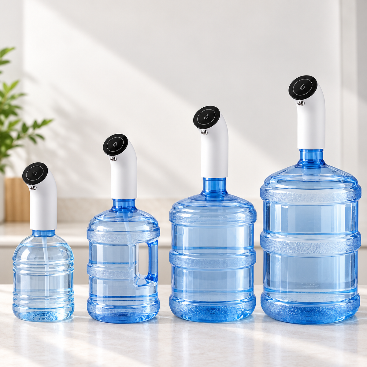One-Touch Rechargeable Water Bottle Dispenser Pump for 1.2–5 Gallon Containers