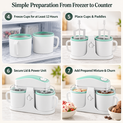 Dual-Cup Ice Cream & Frozen Dessert Maker