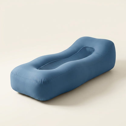 Full-Length Inflatable Lounger Sofa with Breathable Mesh Center