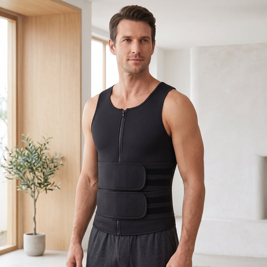 Full-Torso Lumbar Support Vest with Dual Adjustable Waist Panels