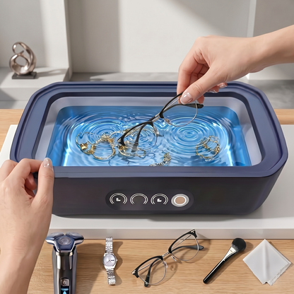 Ultrasonic Jewelry & Glasses Cleaner – Precision Deep Cleaning Device for Everyday Essentials