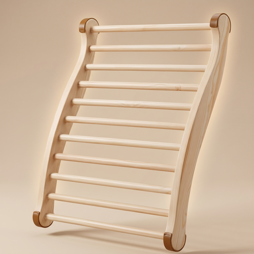 Kovelli™ Ergonomic Sauna Backrest – Wooden Non-Slip Sauna Support Chair for Spa & Bath Relaxation
