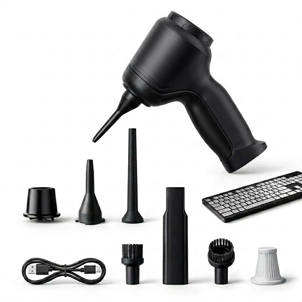 Cordless Precision Cleaning Tool – Compact Handheld Vacuum & Air Blower for Desks & Devices