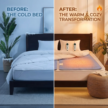 Heated Bed Mat Pad – Soft Electric Warming Pad with Adjustable Heat for Nighttime Comfort