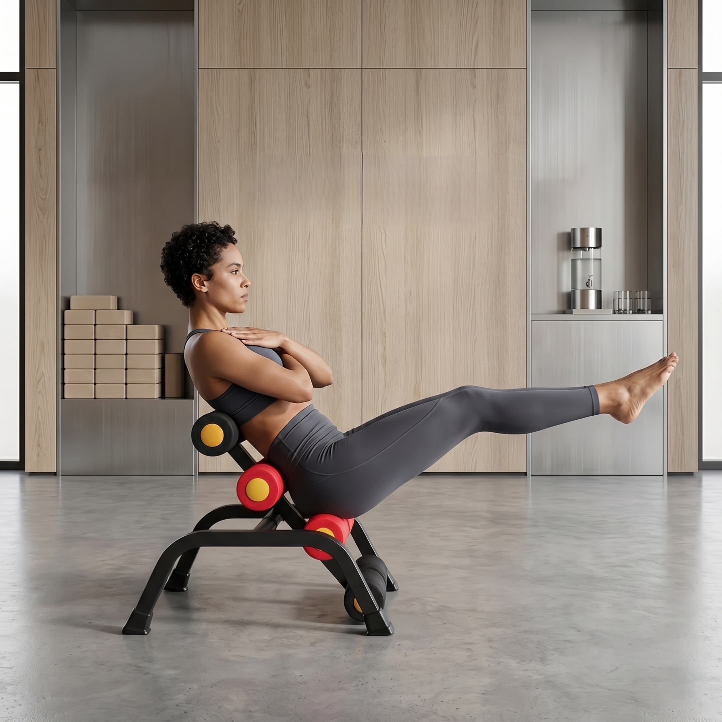 Adjustable Back Stretch & Core Training Bench for Home Mobility & Flexibility